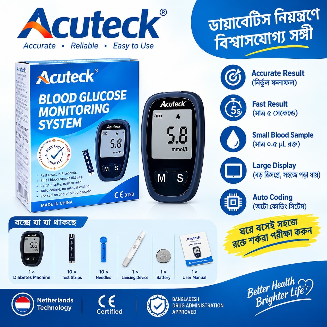 Acuteck Blood Glucose Monitor