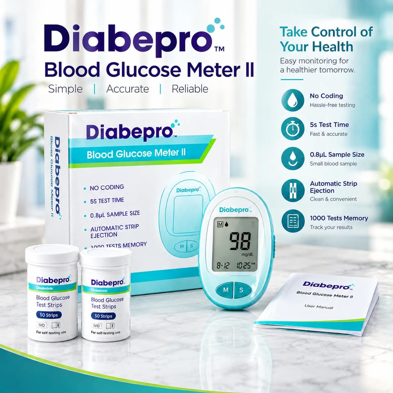 Diabepro Blood Glucose Monitor