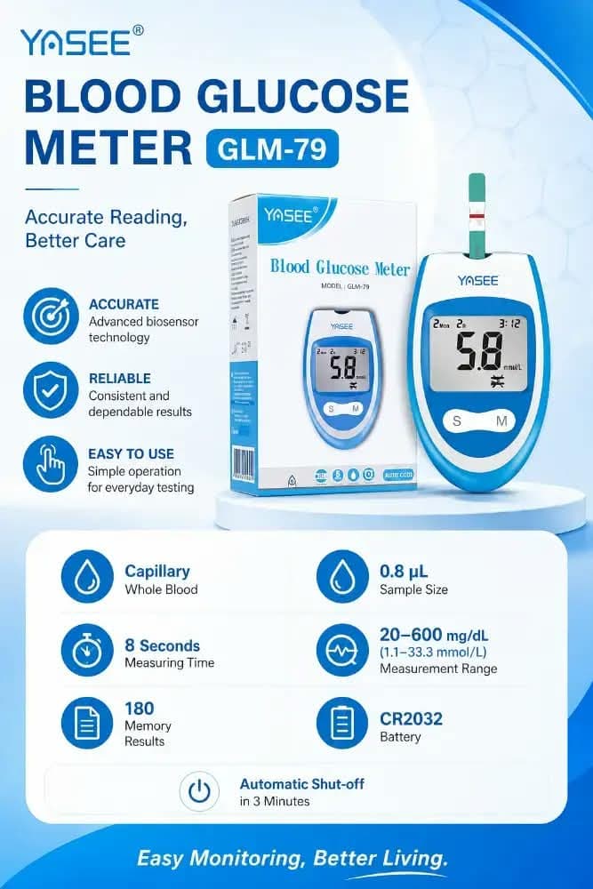 YASEE BLOOD GLUCOSE MONITOR GLM-79